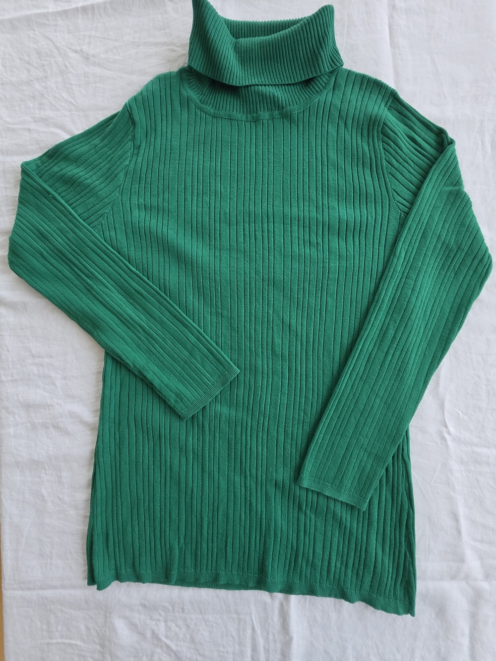 Ashley Stewart Emerald Ribbed Turtleneck Turtleneck Sweater